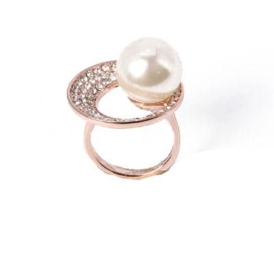 High Quality Fashion Jewelry Rose Gold Pearl Ring