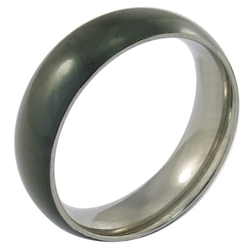Gold Filled Finger Ring Black PVD Plated Stainless Steel Jewelry