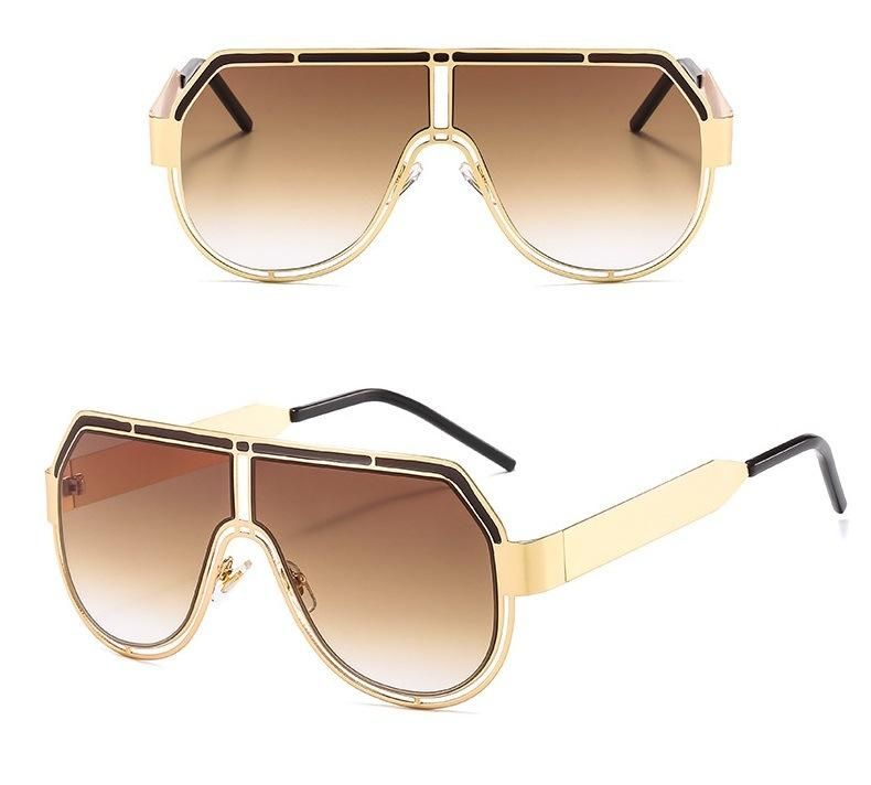 Hot Selling Wholesale Metal One-Piece Big Frame Sunglasses