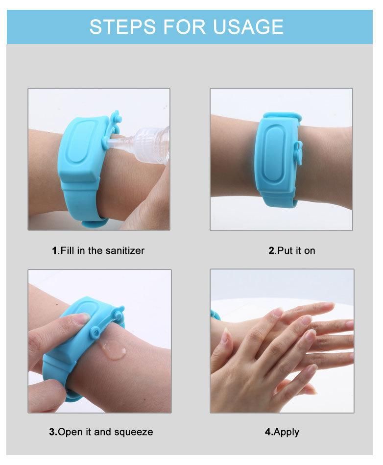 New Adjustable Silicone Sterilized Bracelet Disposable Hand Sanitizer Bracelet