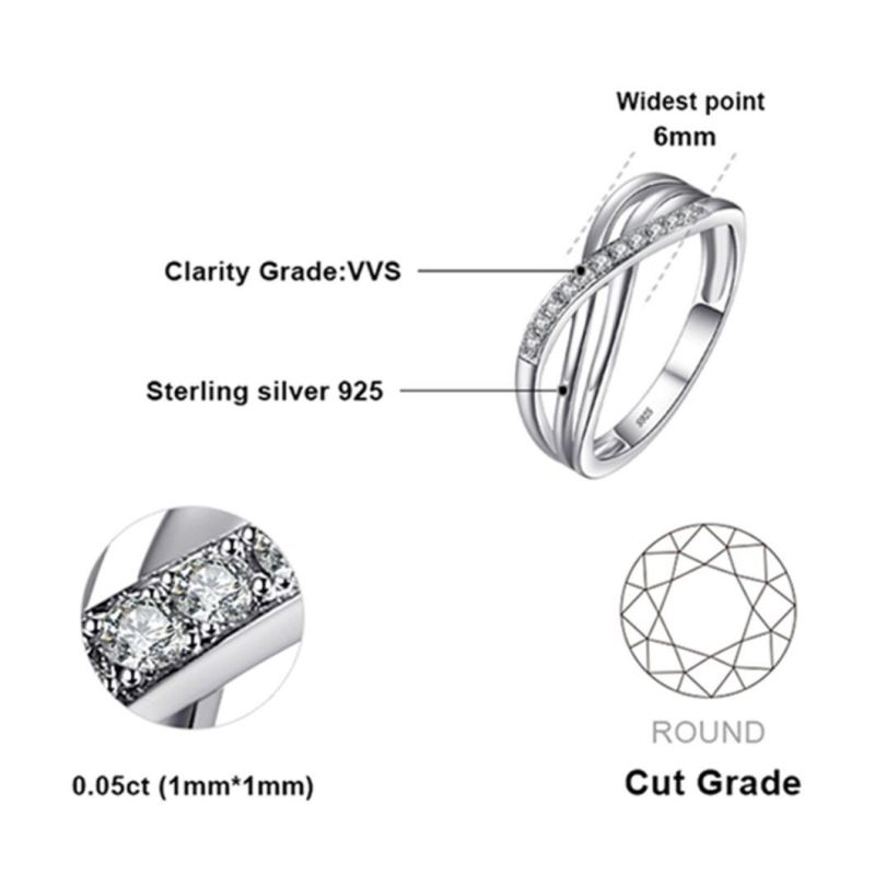 Infinity Love Romantic Anniversary Wedding Promise Ring 925 Sterling Silver Jewelry Wholesale