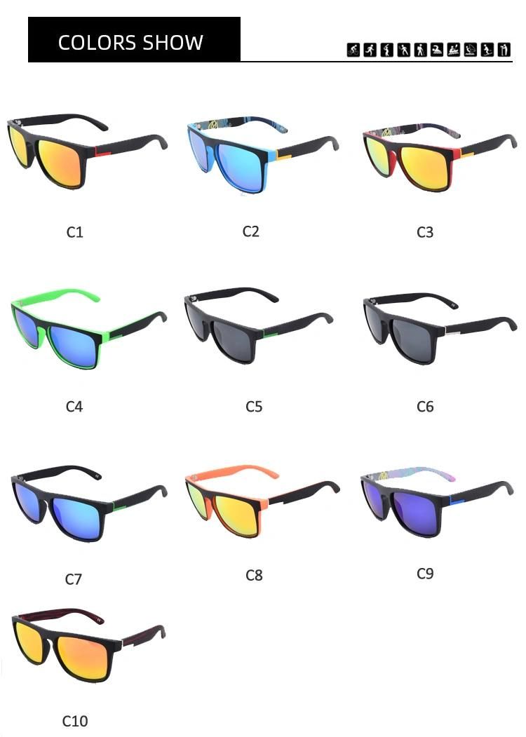 2021 New Square Sunglasses Men Polarized Sun Glasses River Retro Vintage Women Fashion Driving Eyewear Sports Eyewear Unisex PC