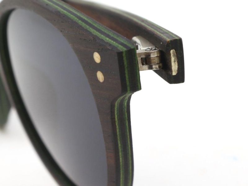 Ready to Ship 2020 New Launched Retro Round Ebony Wooden Sunglasses