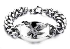 Hot Personality Eagle Design Man Bracelets Fashion Stainless Steel Link Chain Friendship Jewelry Cool Accessories