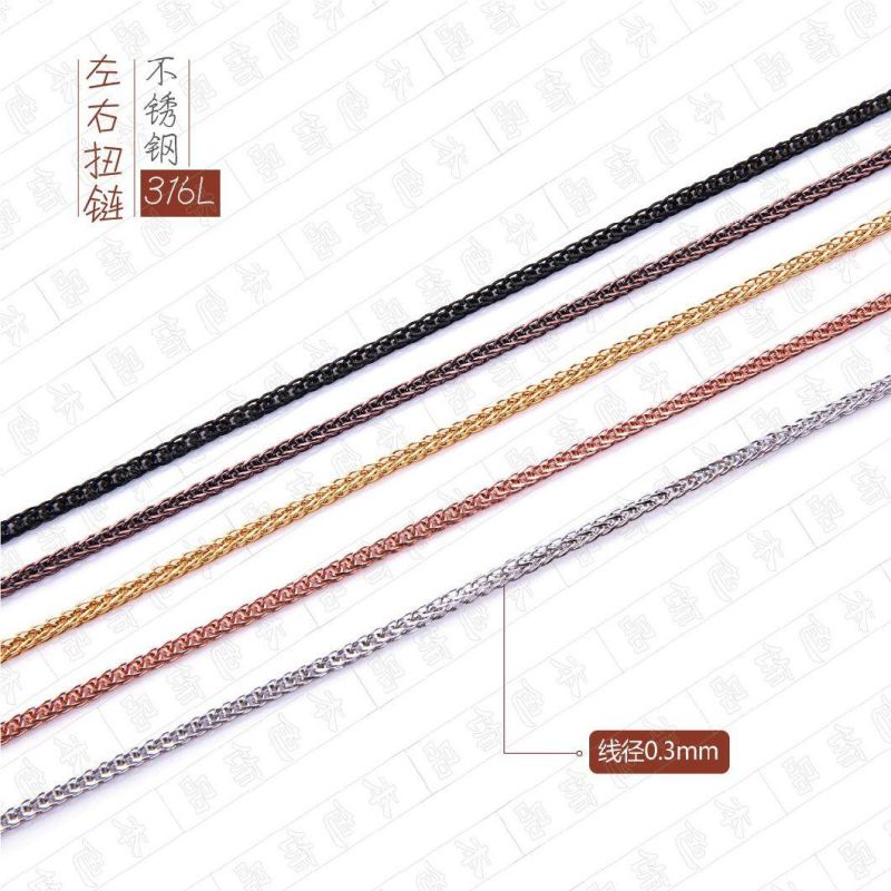 316L Stainless Steel Making Necklace Round Wire Chopin Chain