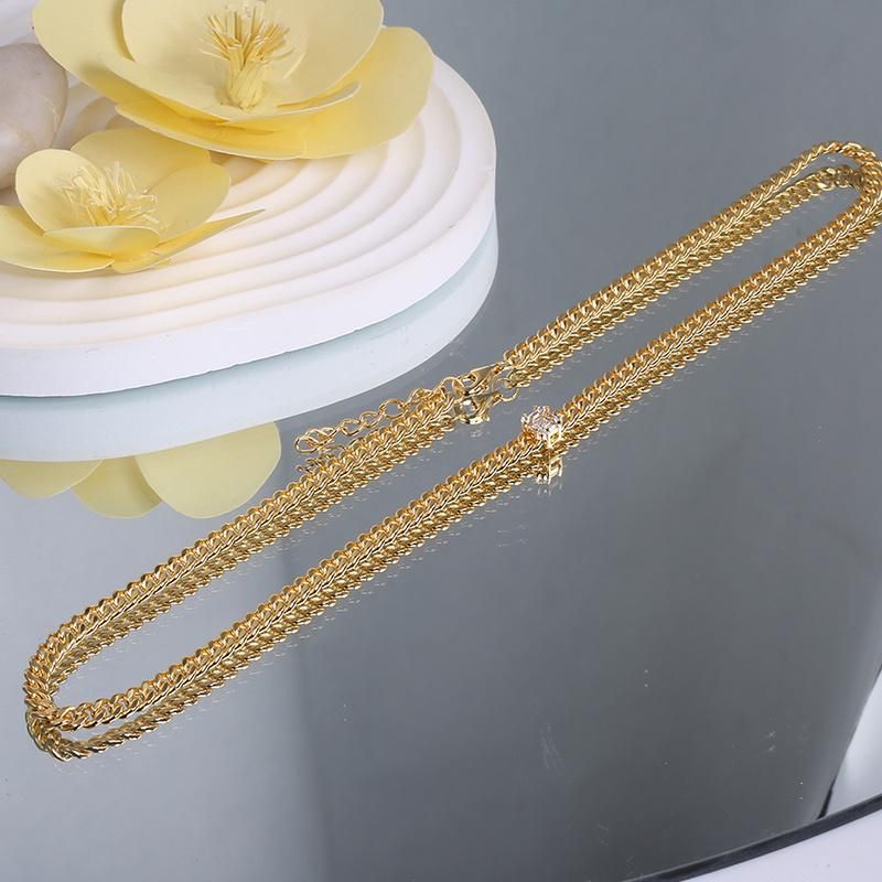 Fashion Jewelry Fashion Accessories Gold Plated Hip Hop Jewellery Factory Wholesale Trendy Women Charm Necklace