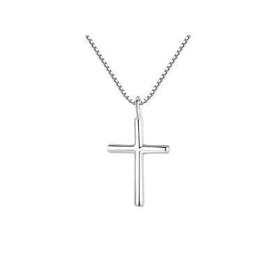 Silver Original Designed Exquisite Cross Shape Christian Necklace