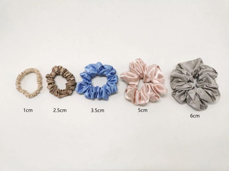 Lady Fashion Custom Silk Hair Elastic Headband Silk Scrunchies