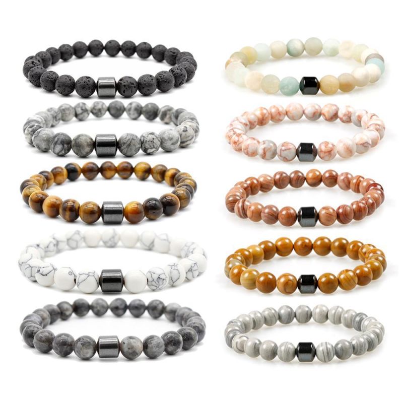 Fashion Natural Stone Frosted Agate Bracelet Jewelry