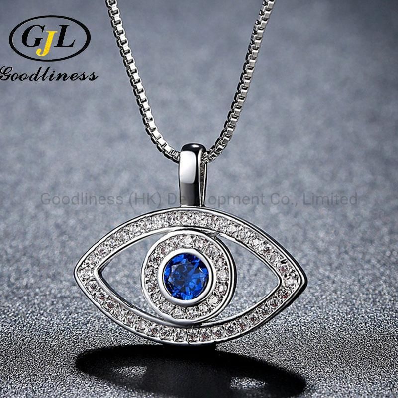 Chokers Necklace Blue Crystal Evil Eyes Pendant Necklace