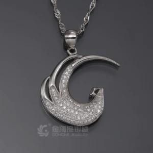 Fashion Sparkling CZ Stone Pendant in Silver 925