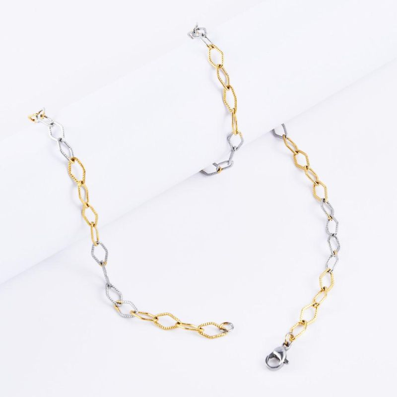 Fashion New Style Gold Plated Jewelry Accessories Prismatic Embossed Chain for Layering Necklaces Bracelets Anklets Custom