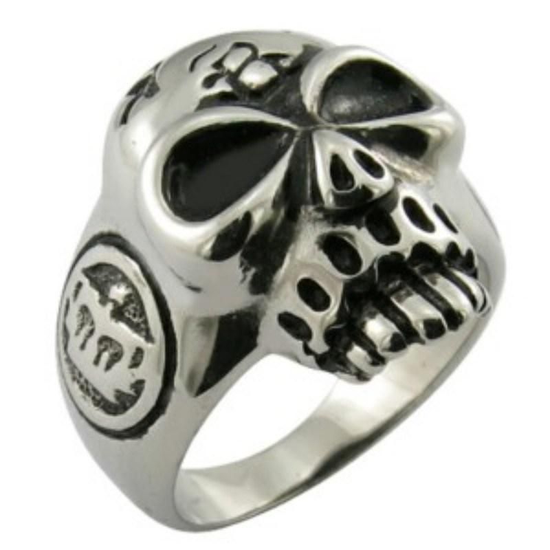 Mens Stainless Steel Large Skull Ring