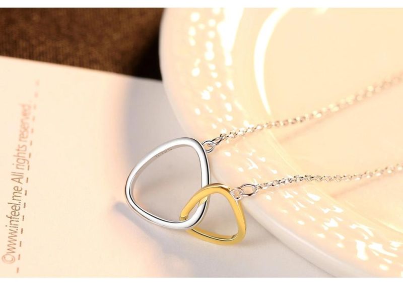 Custom Double Ring Necklace Personalized Initial Necklaces