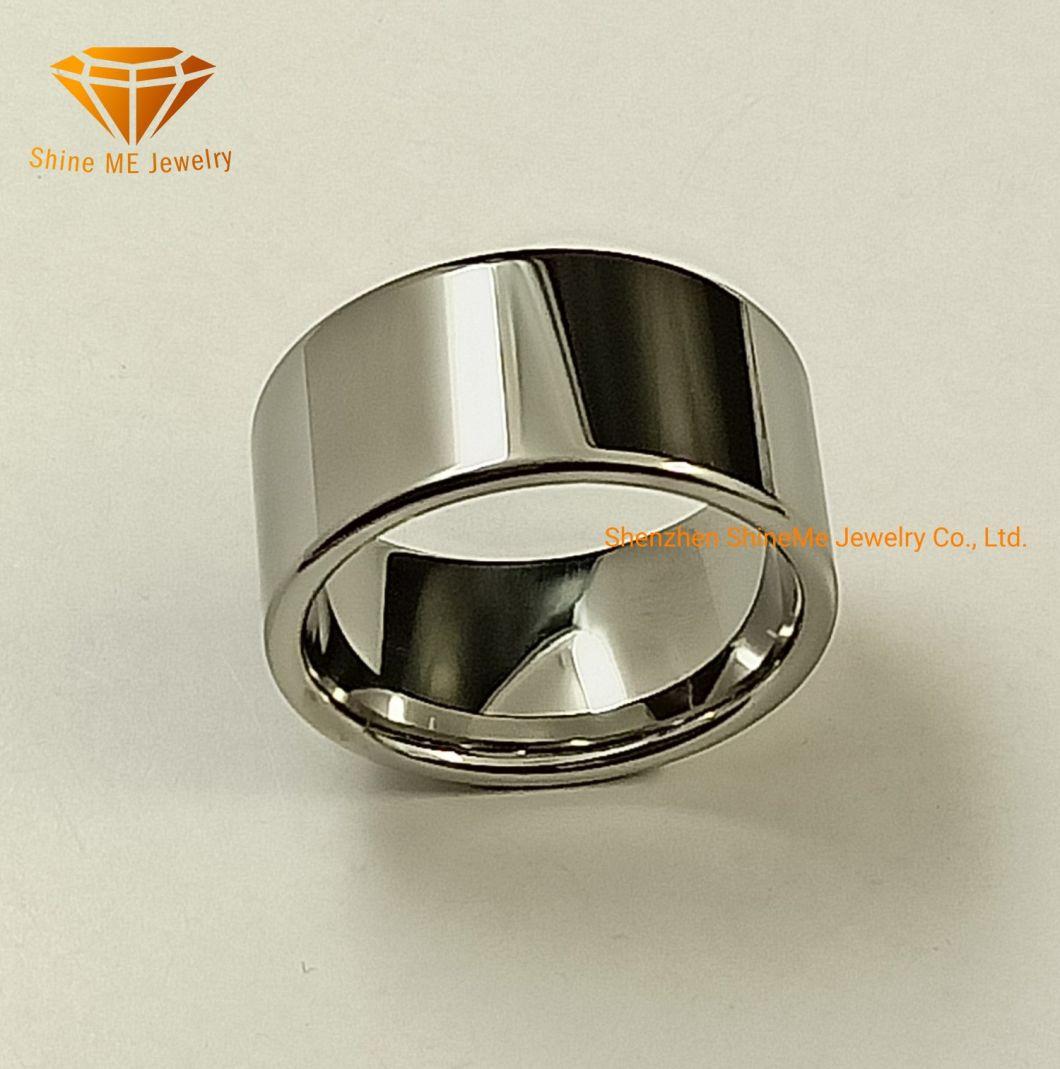 High Quality Body Jewelry Tungsten Rings Silver Jewelry 12mm Width Polished Tungsten Carbide Ring Tst2920