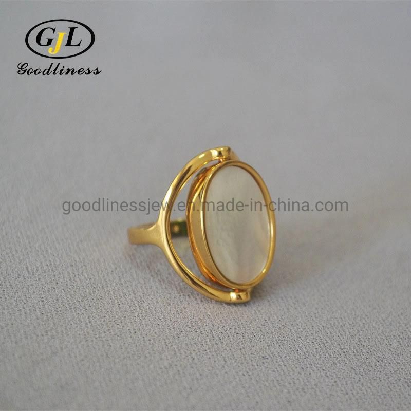 Wholesale Original Design Double-Sided Rotating Shell Mother Shell Ring