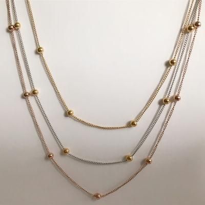 Fashion Stainless Steel Side Between The Bead Jewelry Design
