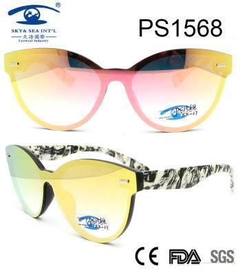 Italy Designer Fashion Unisex Frame Plastic Sunglasses (PS1568)