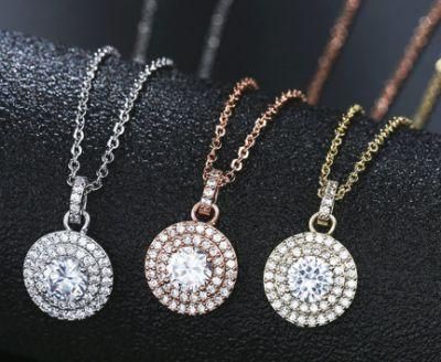 Bridal Wedding Elegant Rose Gold Necklace Jewelry, Bridesmaid Necklace Jewelry Set. Prom Necklace. Fashion Necklace