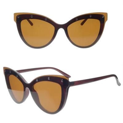 New Developed Cat Eye One-Lens PC Fashion Sunglasses