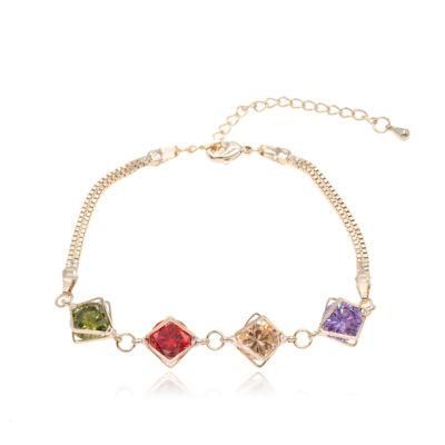 Luxury Ladies Gold Plated Jewelry Fashion Zircon Bracelet