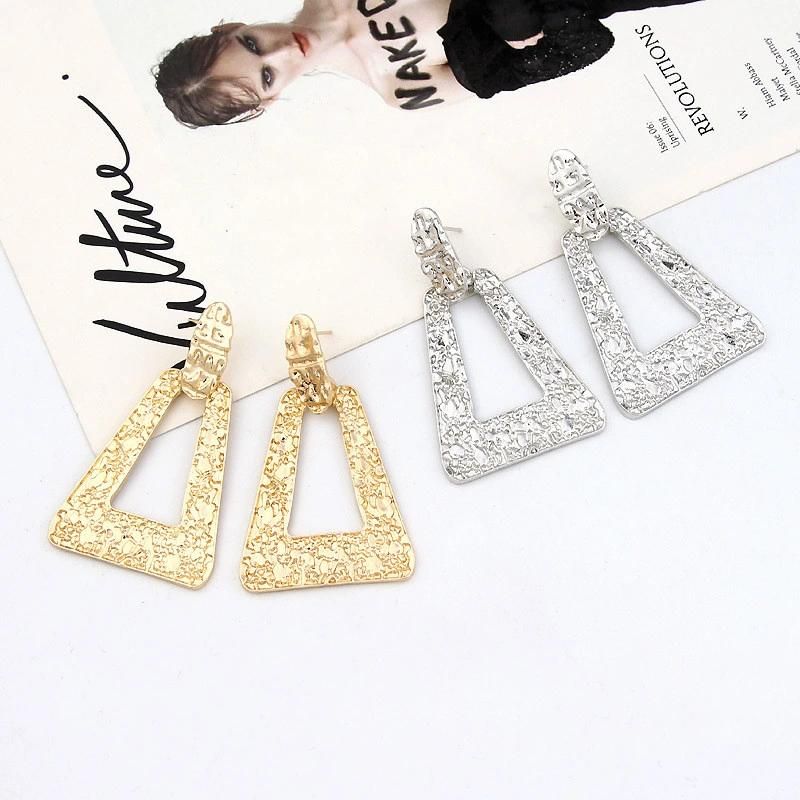 Women Vintage Big Geometric Hanging Earring Fashion Imitation Jewelry