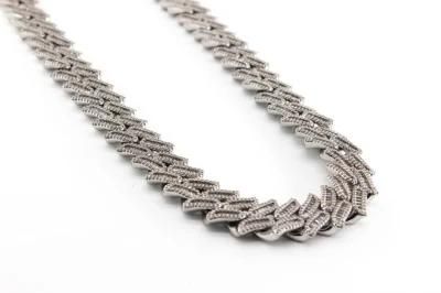 Mens Iced out Tennis Cuban Chain Moissanite Cuban Link