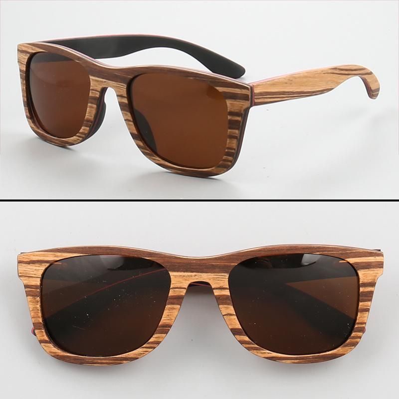 Wood Wooden Sunglasses with Mirror Lens New Top Model