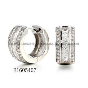 925 Sterling Clasp Earring Simple Silver Earrings Wholesale Fashion Jewelry