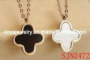 2013 New Double Shell Quatrefoil Shaped Stainless Steel Pendant