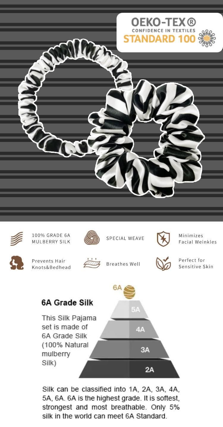Festival Gift Set Silk Scrunchies for Hair Fashionable Stripes Style