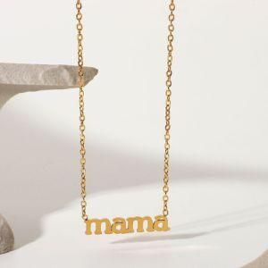 2022 Custom New Fashion Jewelry Letter Name Mama Pendant 18K Stainless Steel Necklace