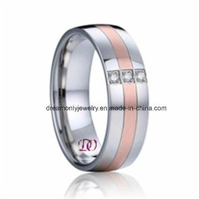 Rose Gold Plated Stainless Steel Ring for Women