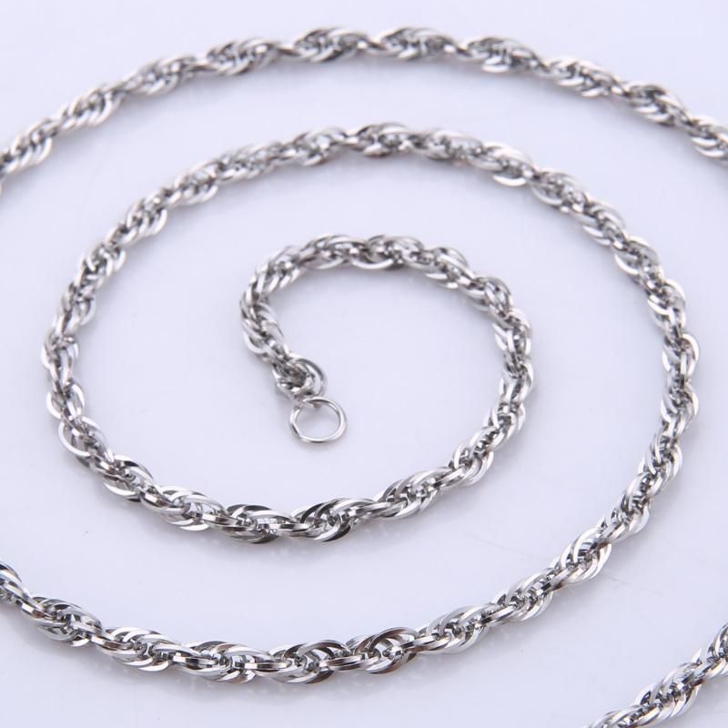 Stainless Steel Square Wire Chain Necklace Fashion Jewellery Accessories