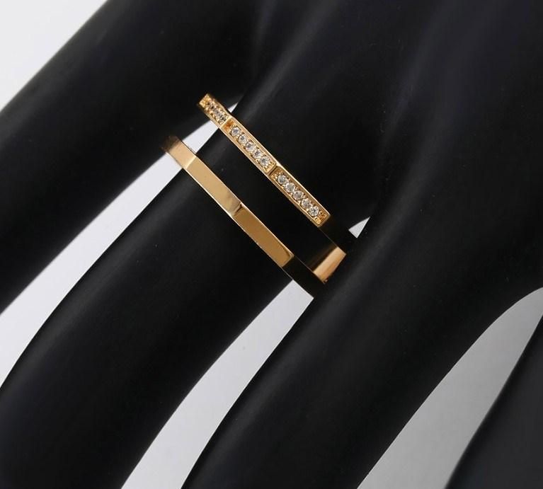 Unique Design New Fashion Jewelry Wholesale 18K Gold Plated 3 G Gold Ring Low Price