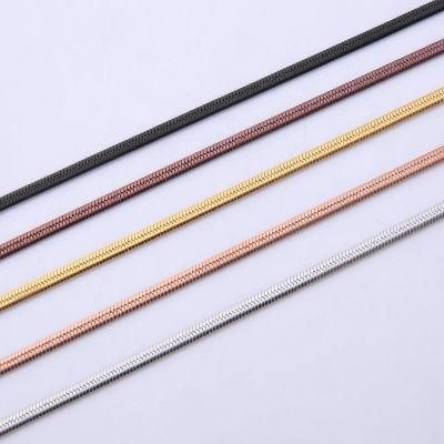 Classic Style Push Secret Snake Chain Stainless Steel Jewelry Necklace