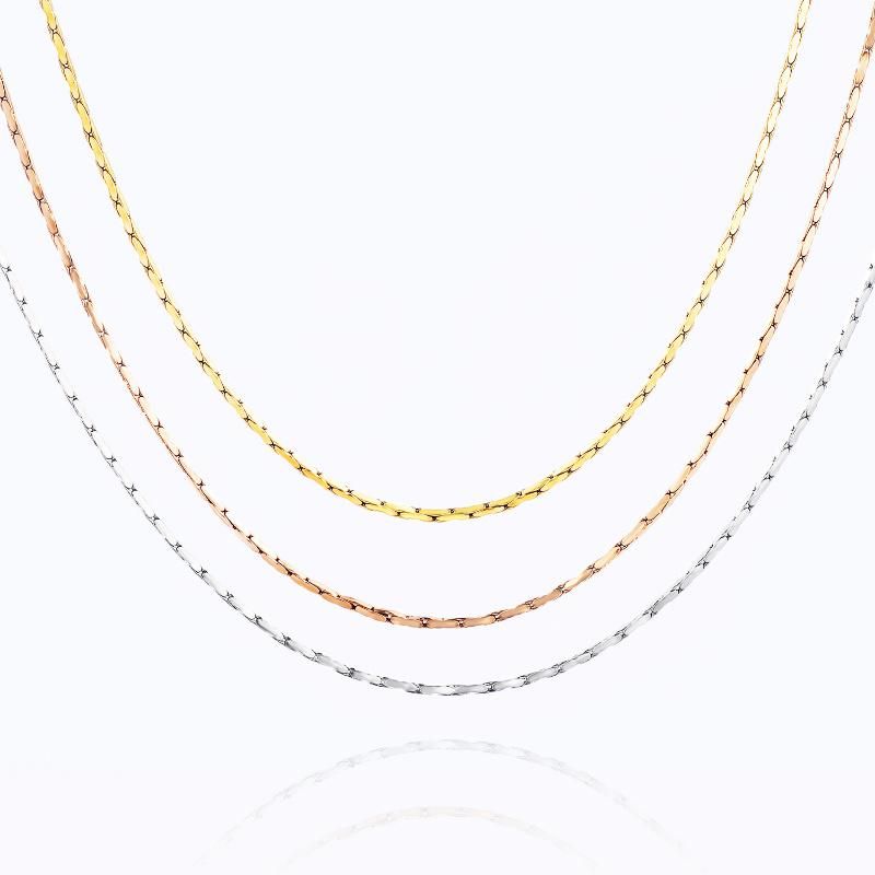 0.4/0.5/0.6/0.8/1.0/1.2/1.4mm Boston Cable Chain Stainless Steel Gold/Silver/Rose Gold Color Necklace for Pendant