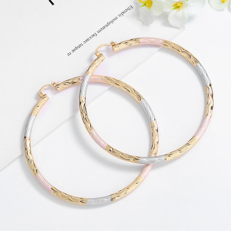 2020 Simple Fashion Joyeria Custom 18K Gold Plated Hoop Earring Designs Jewelry for Woman