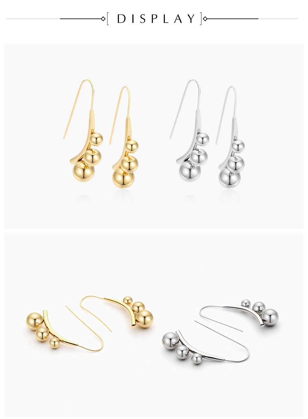 Beautiful Bead Combination Modeling 100% Brass Earrings