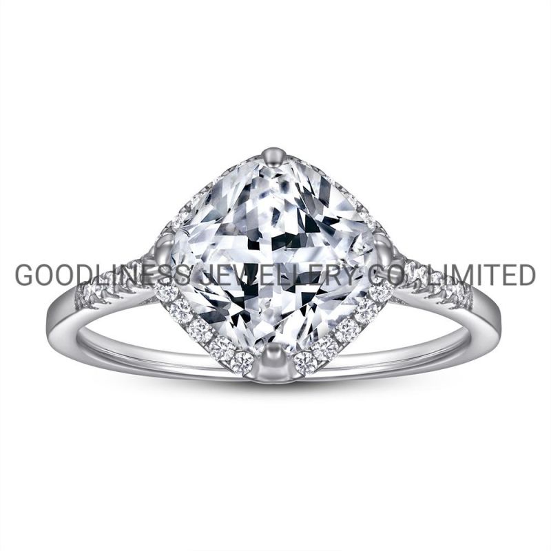 Fashion Jewelry Zircon 925 Sterling Silver Women Diamond Engagement Rings