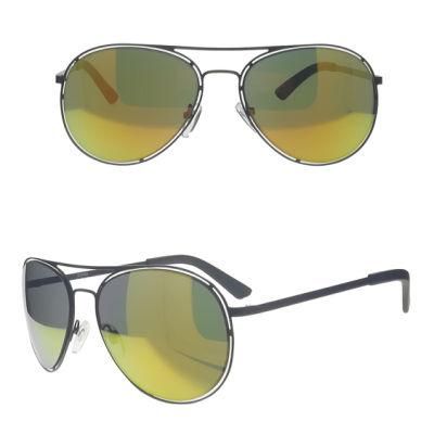 Developed Double Frame Pilot Fashionable Stainless Steel Sunglasses