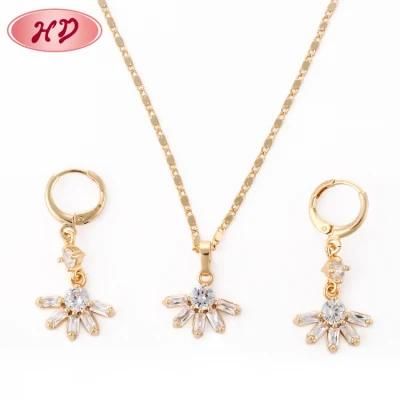 New Design 18K Gold Plated Jewelry Set with Necklace and Earrings