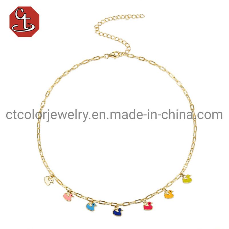 High Quality 925 Silver Double Color Chain Fashion Jewelry Necklaces