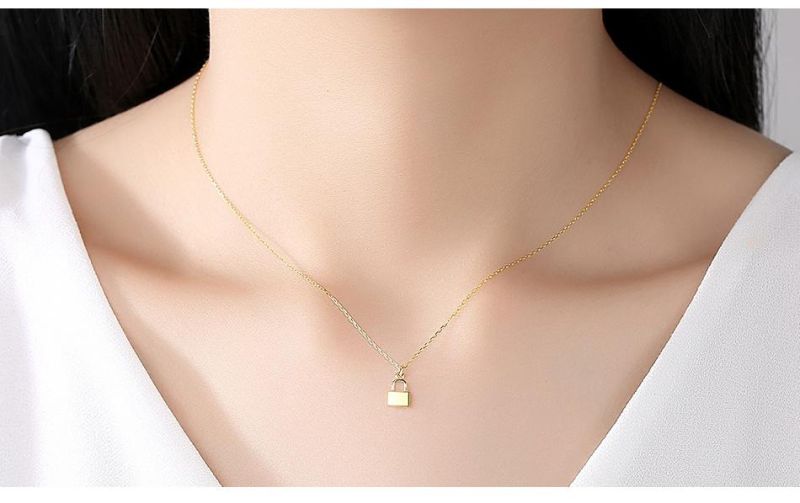 OEM Design Custom Style Tiny Lock Necklace