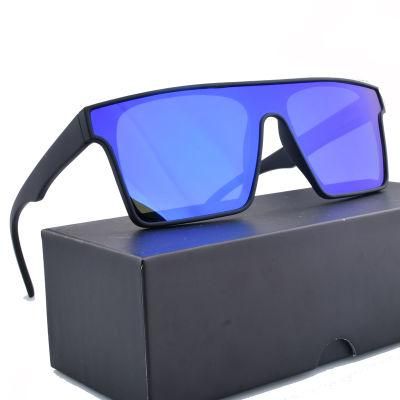 Men Fashion Retro Colorful Lens Women Oversized Square Sunglasses Brand
