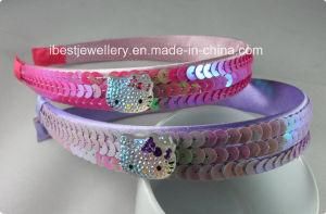 Fashion Plastic Hair Accessories- Sequin Hello Kitty Hair Band