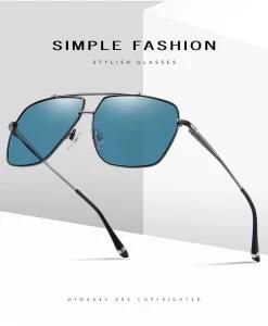 New Arrival Square Italy Design Sunglasses Polarized Metal Frame Sunglass