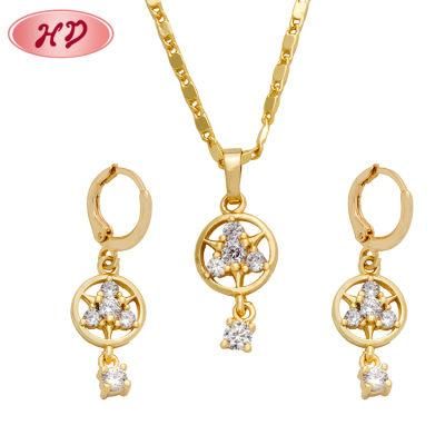 2020 Fashion Jewelry Women Gold Plated 18K Jewelry Sets in Mexico