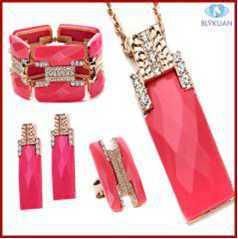 2013 Boutique Explosive Models Red Resin Crystal Jewelry Sets for Fashion Women