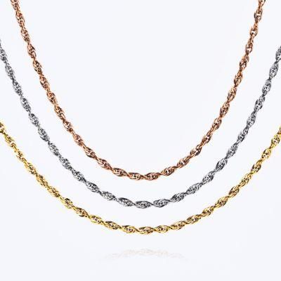 14K 18K Gold Plated Stainless Steel Necklace Jewelry Accessories for Body Chain Clothes Chain Accessories